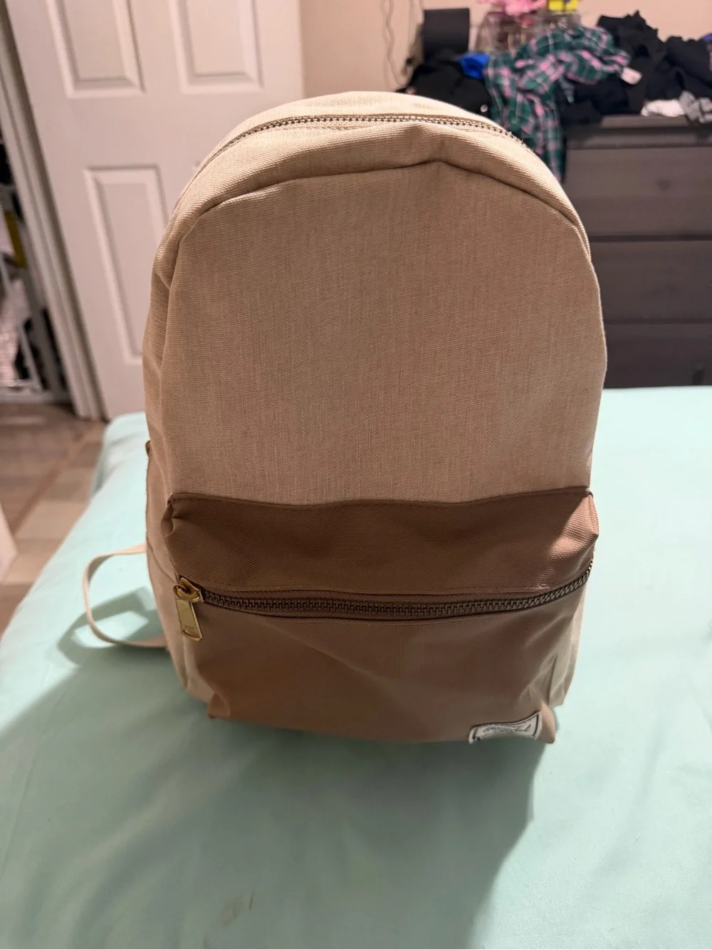 Herschel Supply Company Two-Tone Beige and Brown Backpack